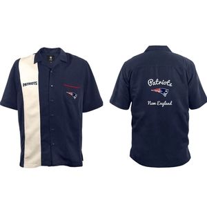 NWT New England Patriots NFL/ Little Earth "Strike" Bowling Shirt - Men's Small